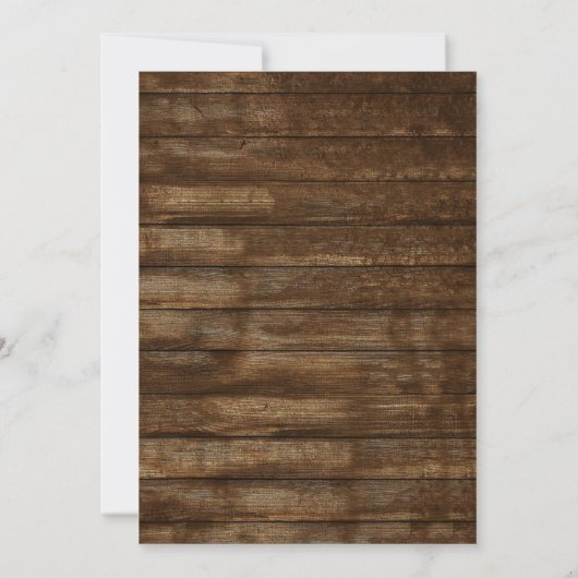 Sla de datum Eucalyptus groen rustiek hout Save The Date (Achterkant)