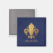 Sla de datum Fleur-de-lis op Magneet (Voorkant / Achterkant)