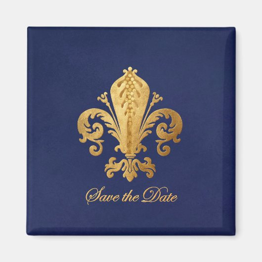 Sla de datum Fleur-de-lis op Magneet (Voorkant)