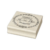 Sla de datum Floral Roos Vine Modern Script op Rubberstempel (Stempel)