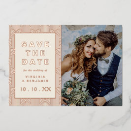 Sla de datum Folie fotokaart op Folie Uitnodiging