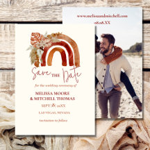 Sla de datum foto aardetoon boho regenboog bloemig