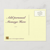 Sla de datum foto Briefkaart Paarse/Khaki (Achterkant)