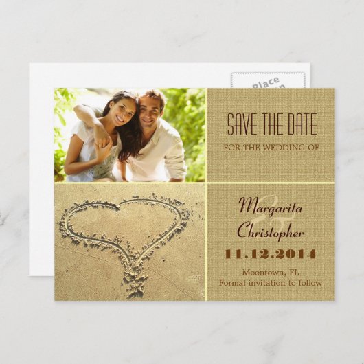 Sla de datum foto briefkaarten (Voorkant / Achterkant)