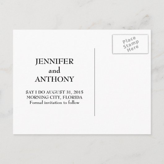 Sla de datum foto briefkaarten (Achterkant)