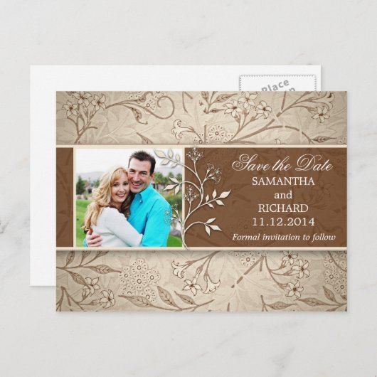 Sla de datum foto briefkaarten (Voorkant / Achterkant)