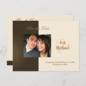 Sla de datum foto briefkaarten, aankondigingskaart (Voorkant / Achterkant)