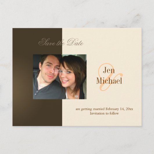 Sla de datum foto briefkaarten, aankondigingskaart (Voorkant)