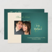 Sla de datum foto briefkaarten, aankondigingskaart (Voorkant / Achterkant)