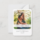 Sla de datum foto bruiloft aankondiging (Voorkant)