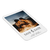 Sla de datum foto bruiloft aankondiging magneet (Rechterzijde)