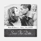 Sla de datum foto bruiloft magneet (Voorkant)