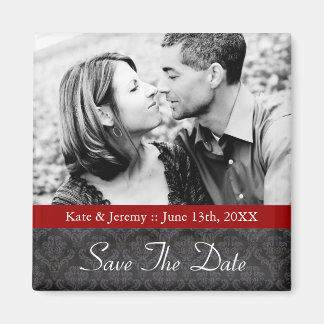 Sla de datum foto bruiloft magneet