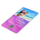 Sla de datum Foto Bruiloft Magnet-Stardust Zee- Magneet (Linkerzijde)