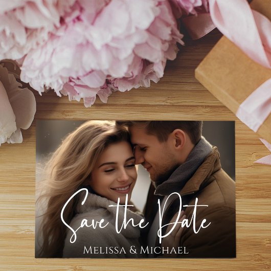 Sla de datum foto bruiloft script save the date