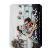 Sla de datum foto elegante script eenvoudig op magneet (Verticaal)