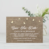 Sla de datum foto Gold Kraft Country Bird Budget Kaart (Staand voorkant)