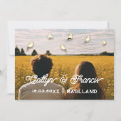 Sla de datum Foto Goud Hout Land Vogel Budget Kaart (Achterkant)