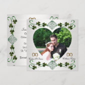 Sla de datum foto kaart Ierse bruiloft Eenheid kno (Voorkant / Achterkant)