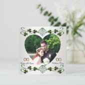 Sla de datum foto kaart Ierse bruiloft Eenheid kno (Staand voorkant)