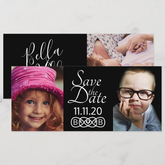 Sla de datum foto kaarten op (Voorkant / Achterkant)