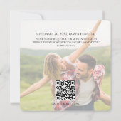 Sla de Datum Foto QR Code Moderne Typografie Save The Date (Achterkant)