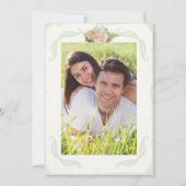 Sla de datum foto rustieke bloemen metselaar Rozen Kaart (Achterkant)