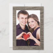 Sla de datum foto rustieke kant houten hek kaart (Achterkant)