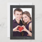 Sla de datum foto rustieke kant krijtbord kaart (Achterkant)