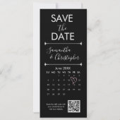 Sla de datum foto strook trouwkalender save the date (Achterkant)