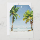 Sla de datum foto tropisch Bagagelabel op Save The Date (Achterkant)