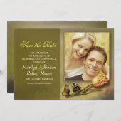 Sla de datum foto uitnodiging met ontwerp (Voorkant / Achterkant)