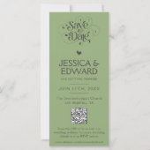 Sla de datum fotocabine QR code licht groen chic o (Achterkant)