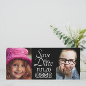 Sla de datum fotokaarten op save the date (Staand voorkant)