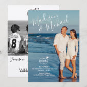 Sla de datum fotokaarten op save the date (Voorkant / Achterkant)