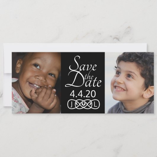 Sla de datum fotokaarten op save the date (Voorkant)