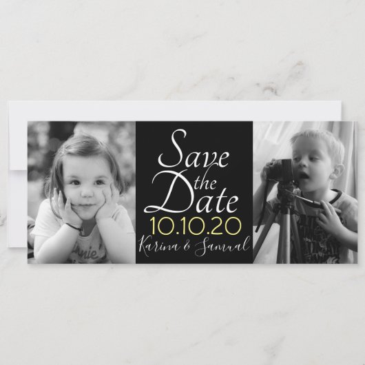 Sla de datum fotokaarten op save the date (Voorkant)