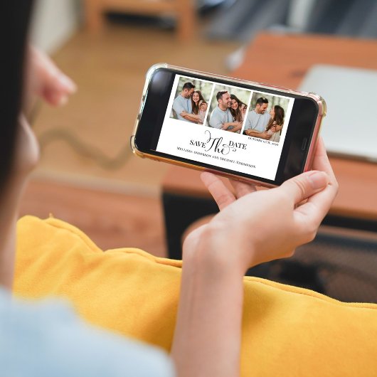 Sla de Datum Fotoscript Typografie Elegant Save The Date