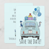 Sla de datum Gay paar in Fiat 500. Kaart (Voorkant / Achterkant)