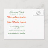 Sla de datum Geel & Oranje Poppy Briefkaart (Achterkant)