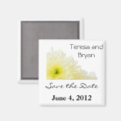 Sla de datum gele bloem op magneet (Voorkant / Achterkant)