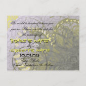 Sla de datum Gele Hart op - Aankondigingskaart (Achterkant)