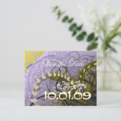 Sla de datum Gele Hart op - Aankondigingskaart (Staand voorkant)