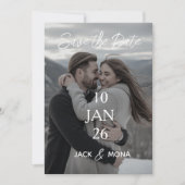 Sla de datum Gepersonaliseerde Eenvoudige Moderne  Kaart (Voorkant)