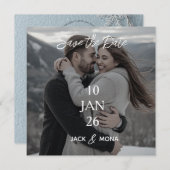 Sla de datum Gepersonaliseerde Eenvoudige Moderne Save The Date (Voorkant / Achterkant)