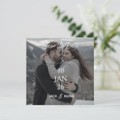 Sla de datum Gepersonaliseerde Eenvoudige Moderne Save The Date (Staand voorkant)