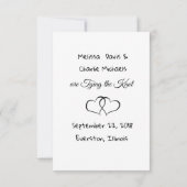 Sla de datum gepersonaliseerde fotokaart op save the date (Achterkant)