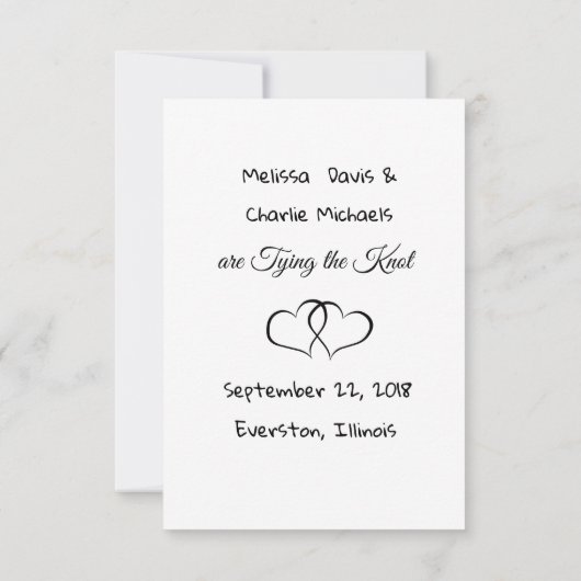 Sla de datum gepersonaliseerde fotokaart op save the date (Achterkant)