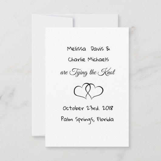 Sla de datum gepersonaliseerde fotokaart op save the date (Achterkant)