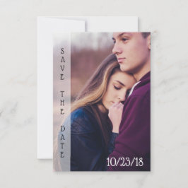 Sla de datum gepersonaliseerde fotokaart op save the date
